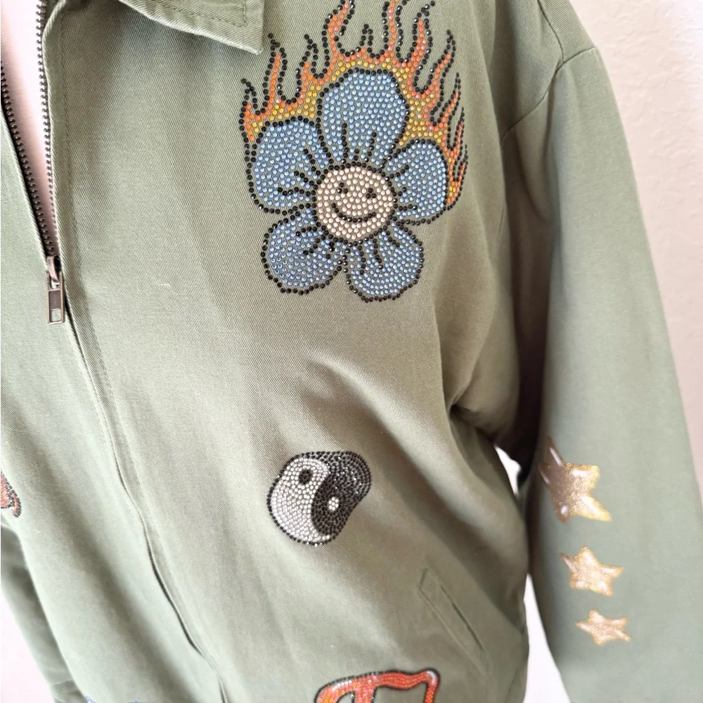 Forever 21 Unisex Rainbow Jacket